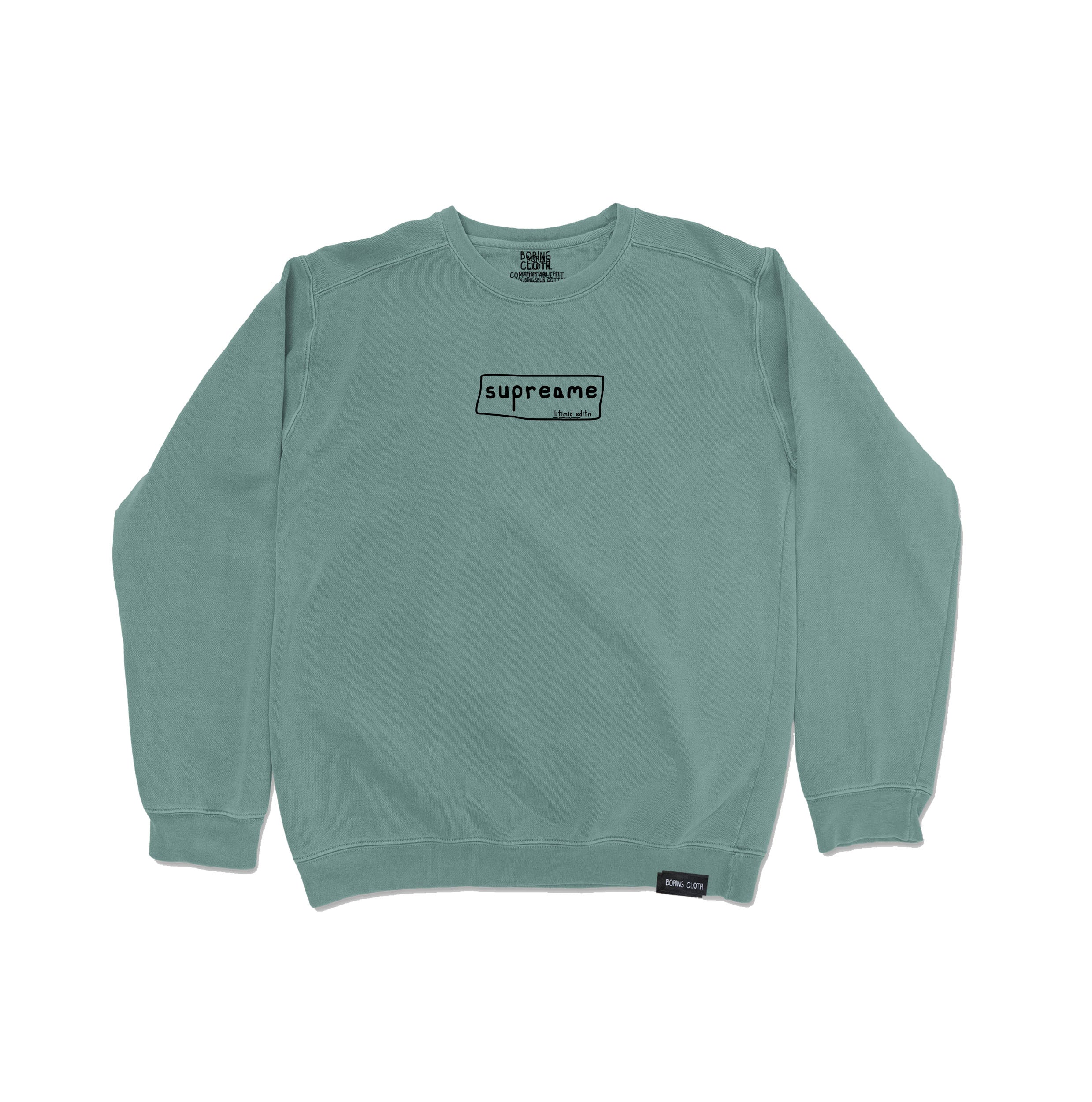 SUPREAME BAWX LOGO CREWNECK – BORING CLOTH.